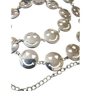 Smiley‎ Face Metal Chain Belt For Women Size 32”to 38”